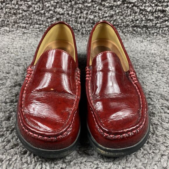 Footprints By Birkenstock Red Slip On Loafers Leather Size 36 US 5.5 - Picture 6 of 8